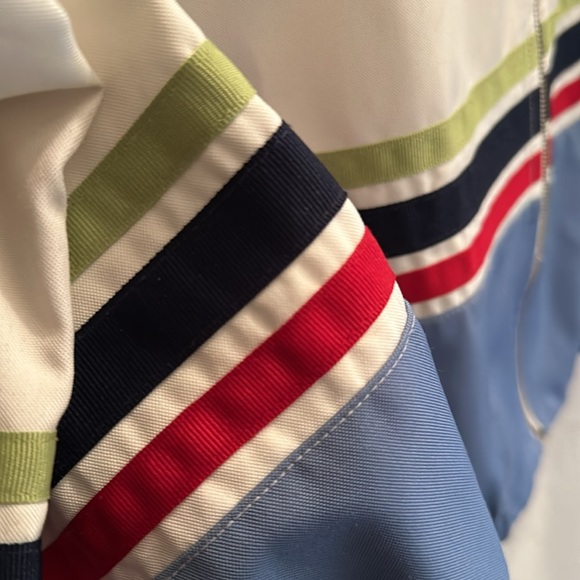 VTG Alfred Dunner jacket polyester white blue stripes - Picture 7 of 7